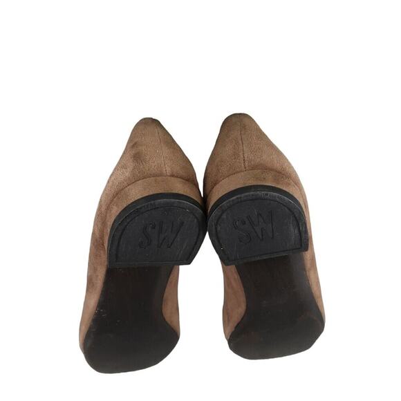 Stuart Weitzman Shoes Womens 6.5 Loafer Flats Slip On Cap Toe Suede Snake Career - Picture 14 of 16